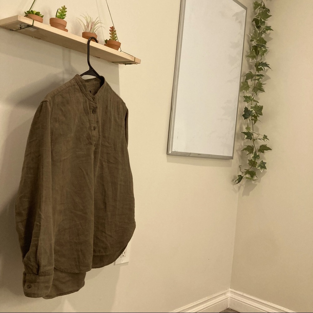 Dark Green Bohemian Style Top